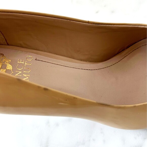 Vince Camuto Vickiy Beige Patent Leather Pumps Heels - Women's Size 6B - Picture 10 of 10